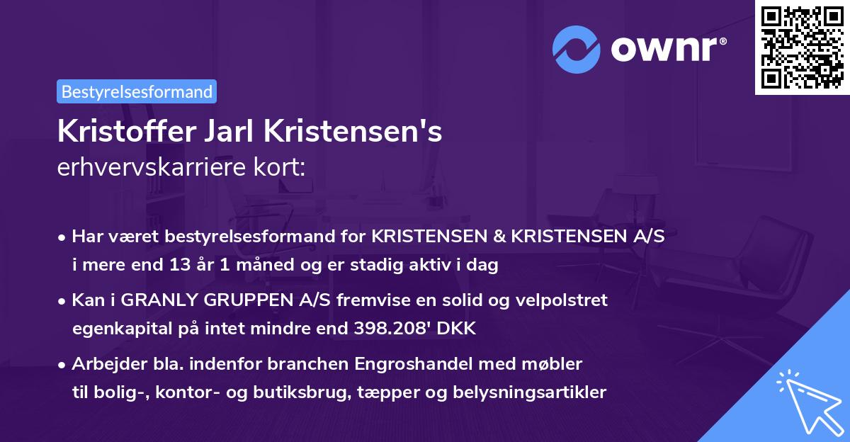 Kristoffer Jarl Kristensen's erhvervskarriere kort