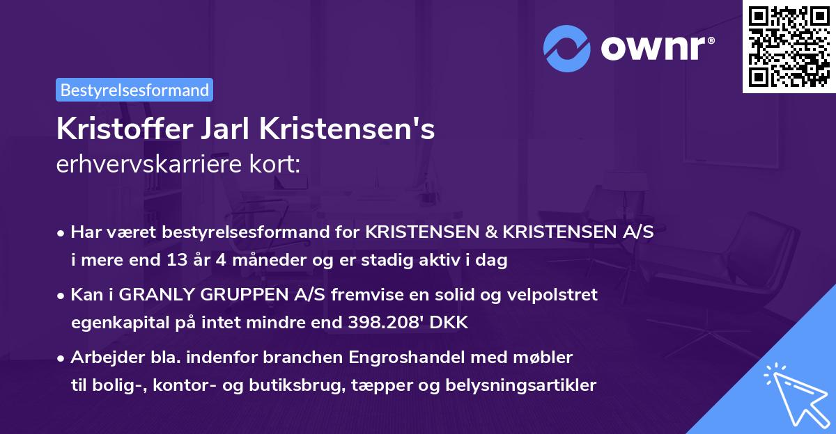 Kristoffer Jarl Kristensen's erhvervskarriere kort