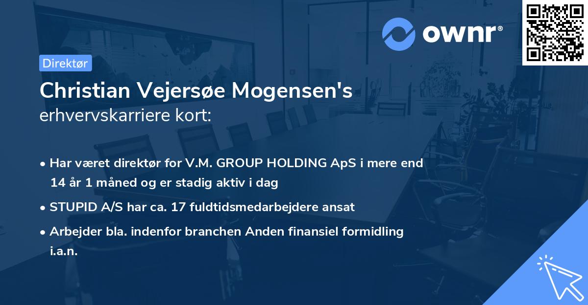 Christian Vejersøe Mogensen's erhvervskarriere kort