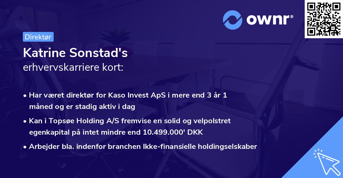 Katrine Sonstad's erhvervskarriere kort