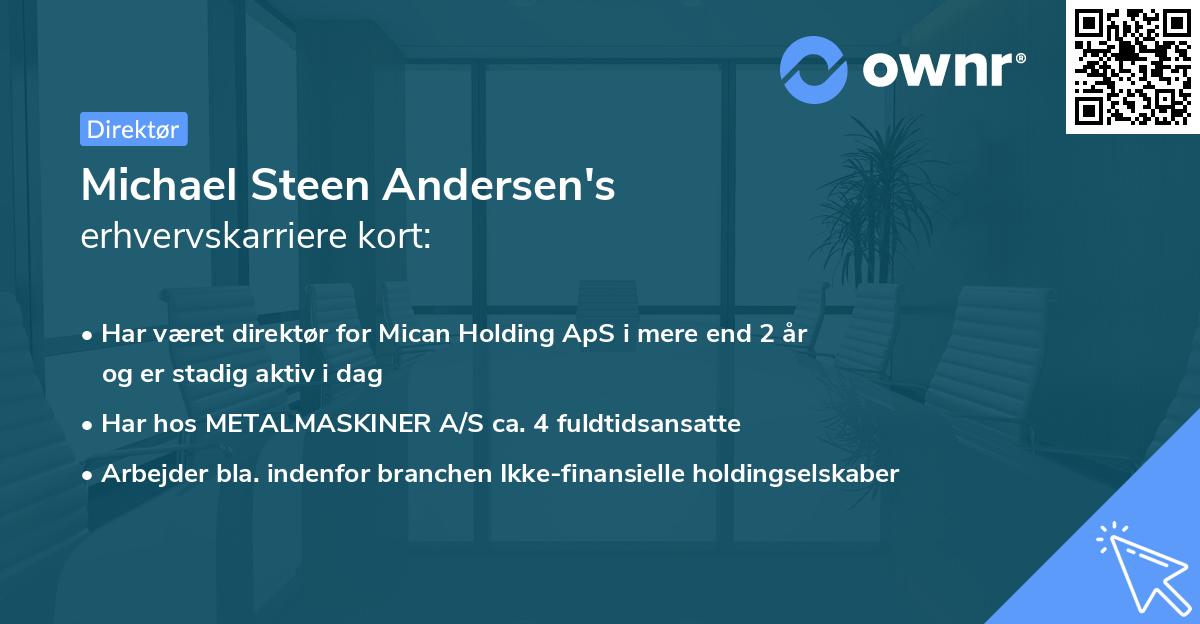 Michael Steen Andersen's erhvervskarriere kort