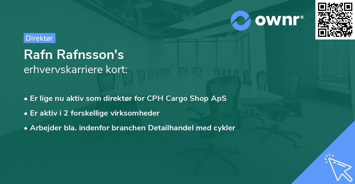 Rafn Rafnsson's erhvervskarriere kort