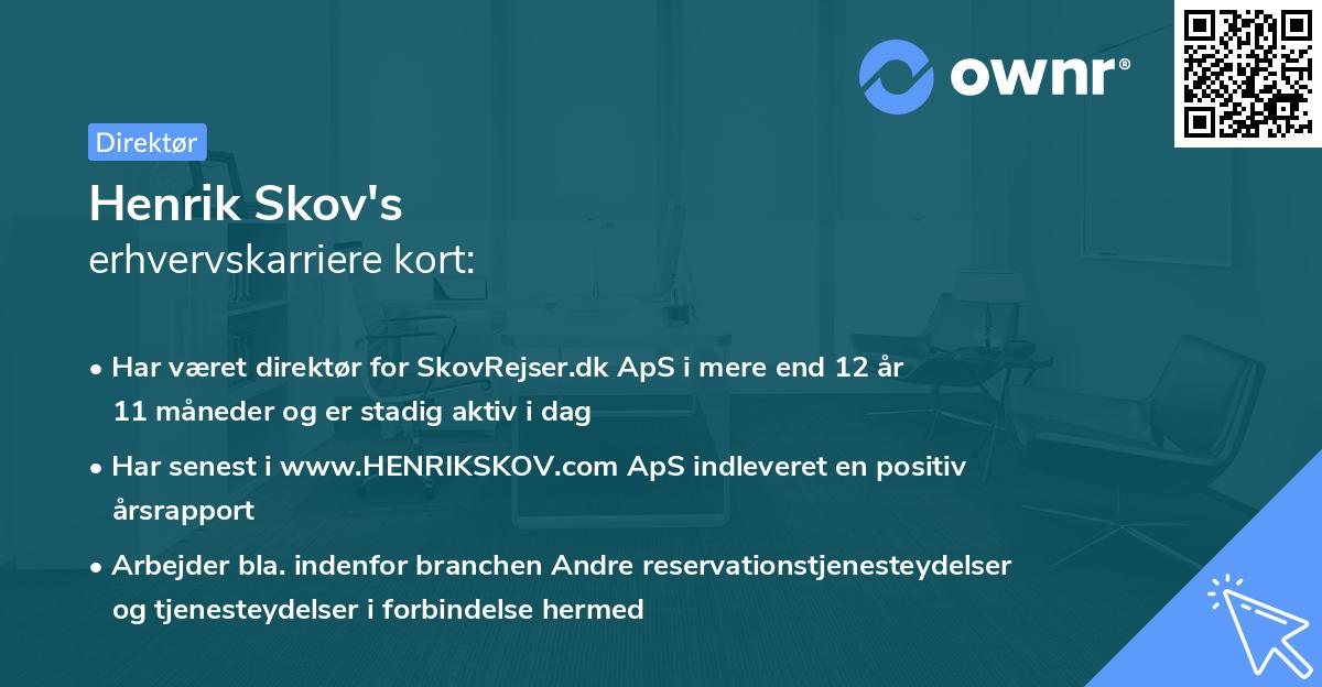 Henrik Skov's erhvervskarriere kort