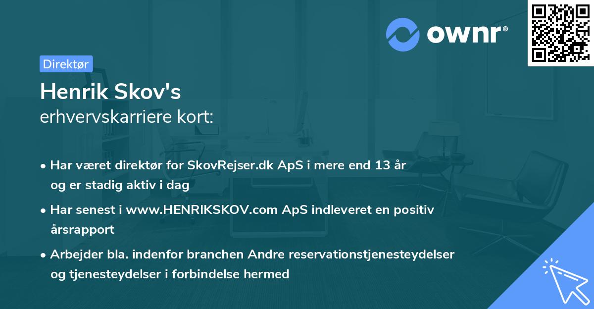 Henrik Skov's erhvervskarriere kort
