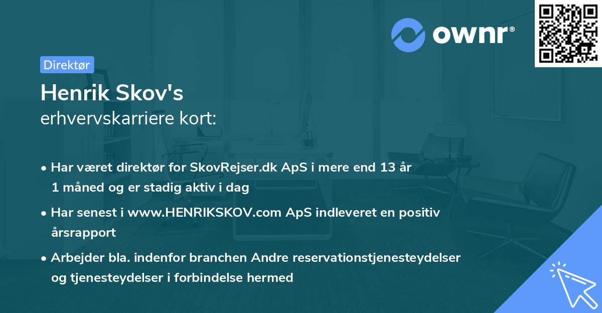 Henrik Skov's erhvervskarriere kort