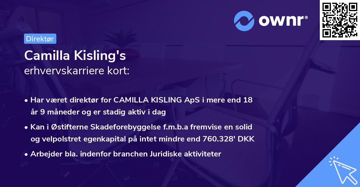 Camilla Kisling's erhvervskarriere kort