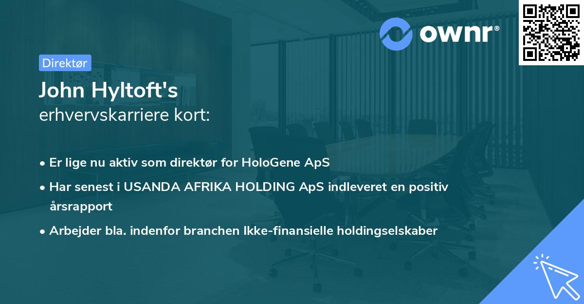 John Hyltoft's erhvervskarriere kort