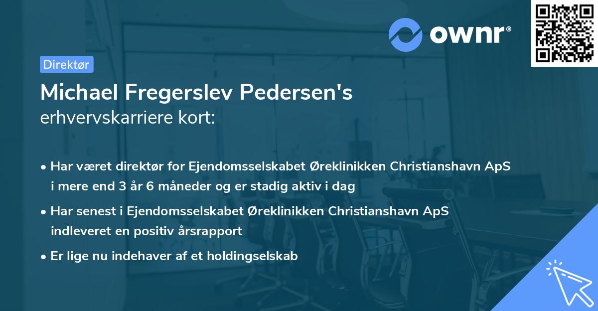 Michael Fregerslev Pedersen's erhvervskarriere kort