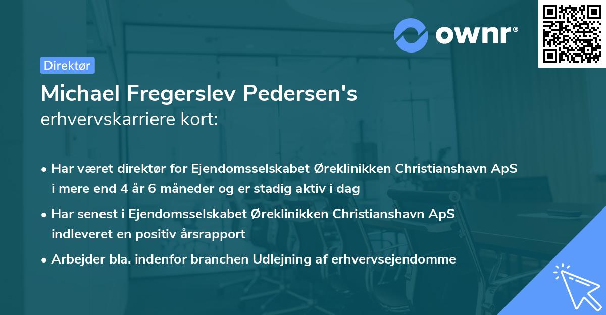 Michael Fregerslev Pedersen's erhvervskarriere kort