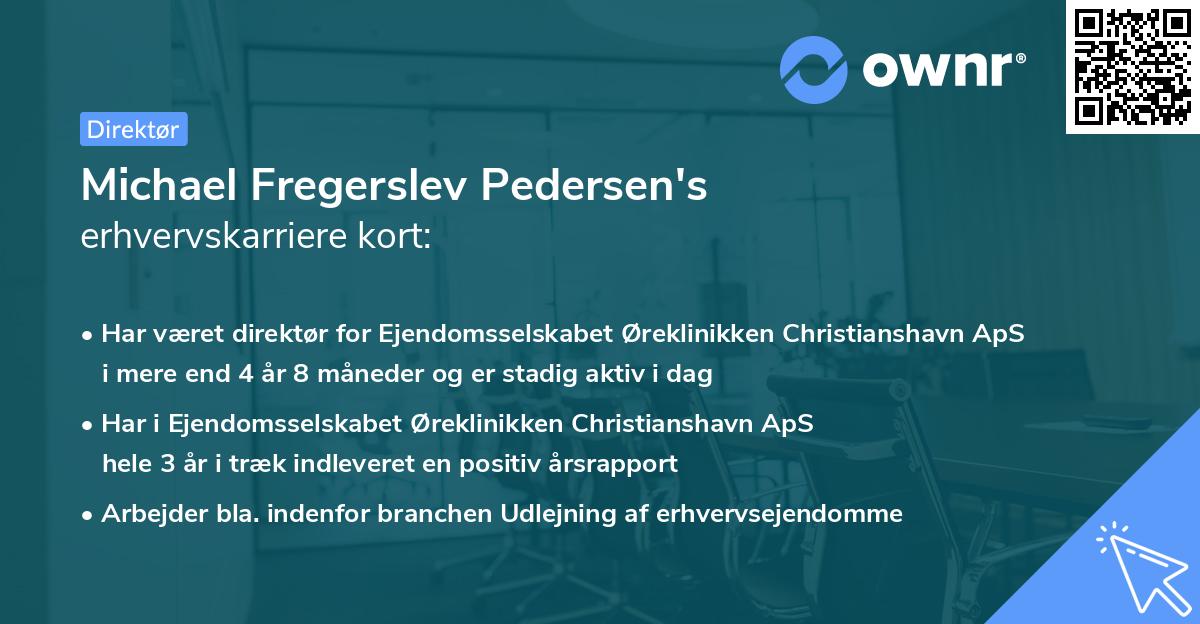 Michael Fregerslev Pedersen's erhvervskarriere kort