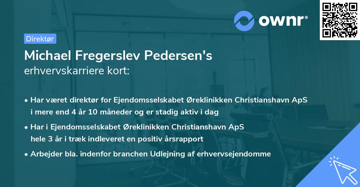 Michael Fregerslev Pedersen's erhvervskarriere kort