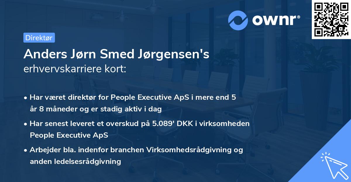 Anders Jørn Smed Jørgensen's erhvervskarriere kort
