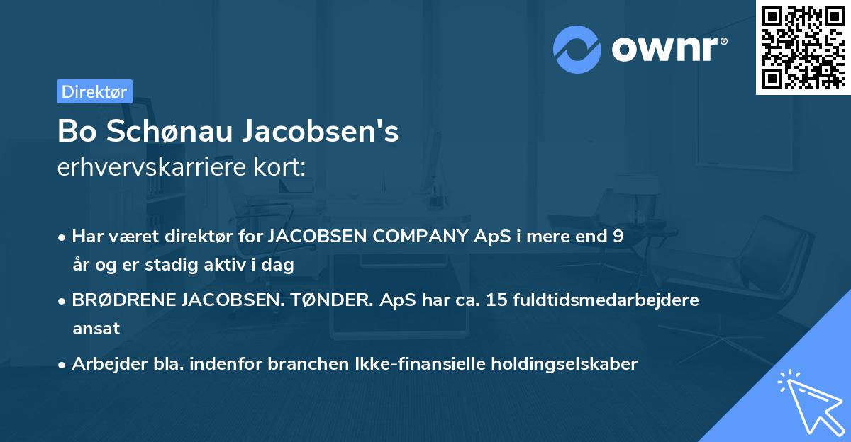 Bo Schønau Jacobsen's erhvervskarriere kort