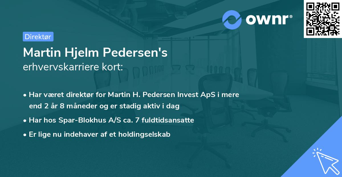 Martin Hjelm Pedersen's erhvervskarriere kort