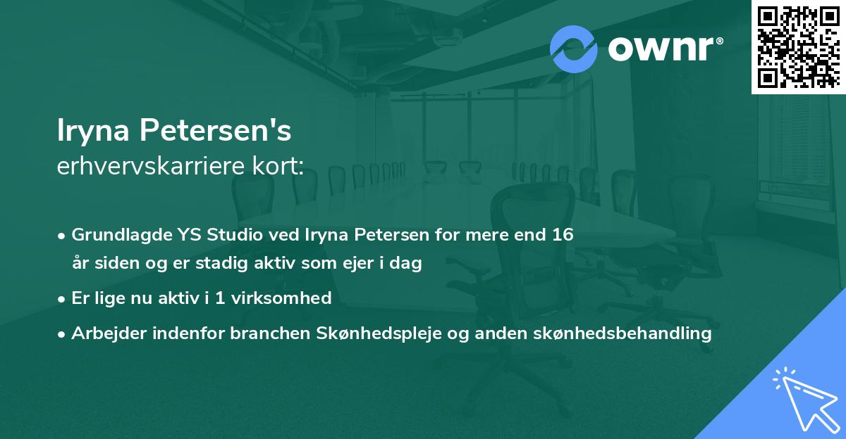 Iryna Petersen's erhvervskarriere kort