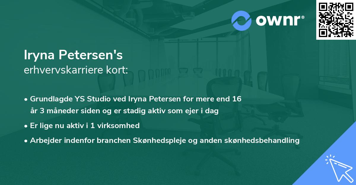 Iryna Petersen's erhvervskarriere kort