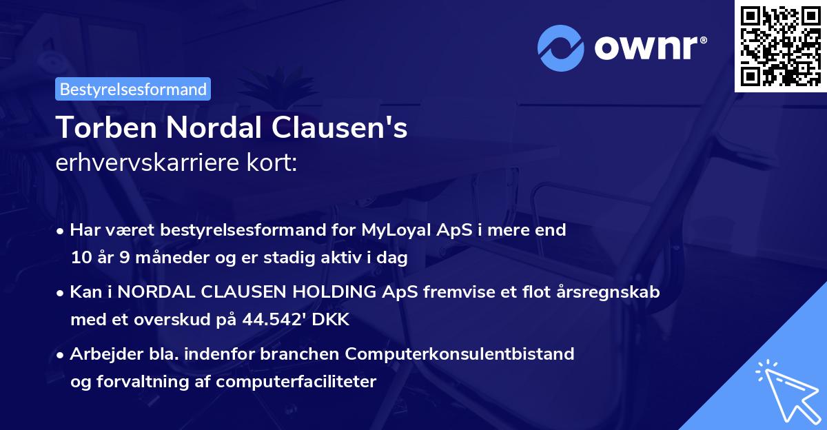 Torben Nordal Clausen's erhvervskarriere kort