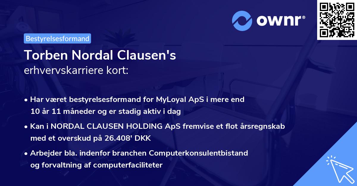 Torben Nordal Clausen's erhvervskarriere kort