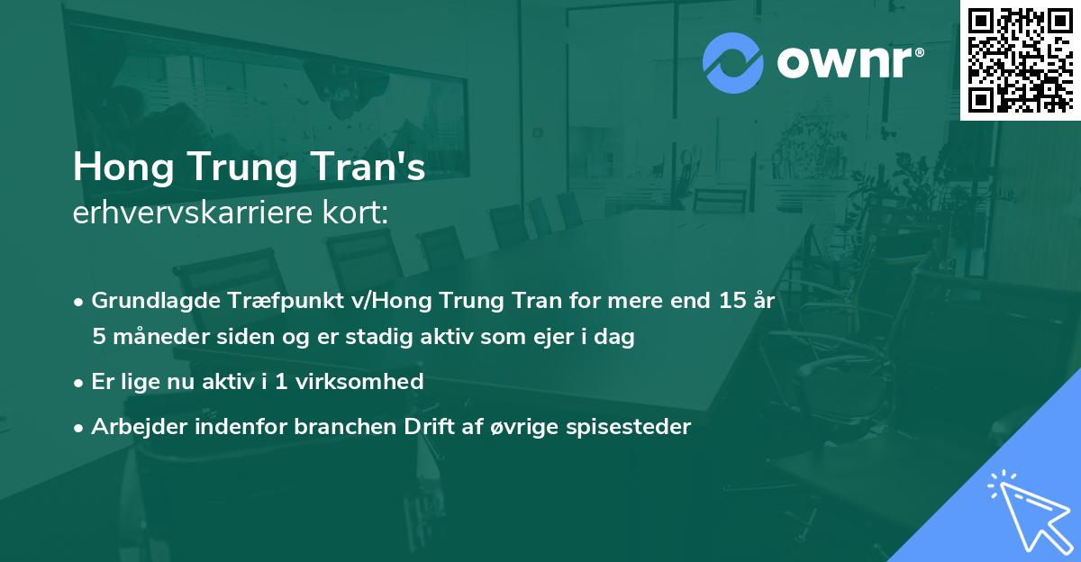 Hong Trung Tran's erhvervskarriere kort