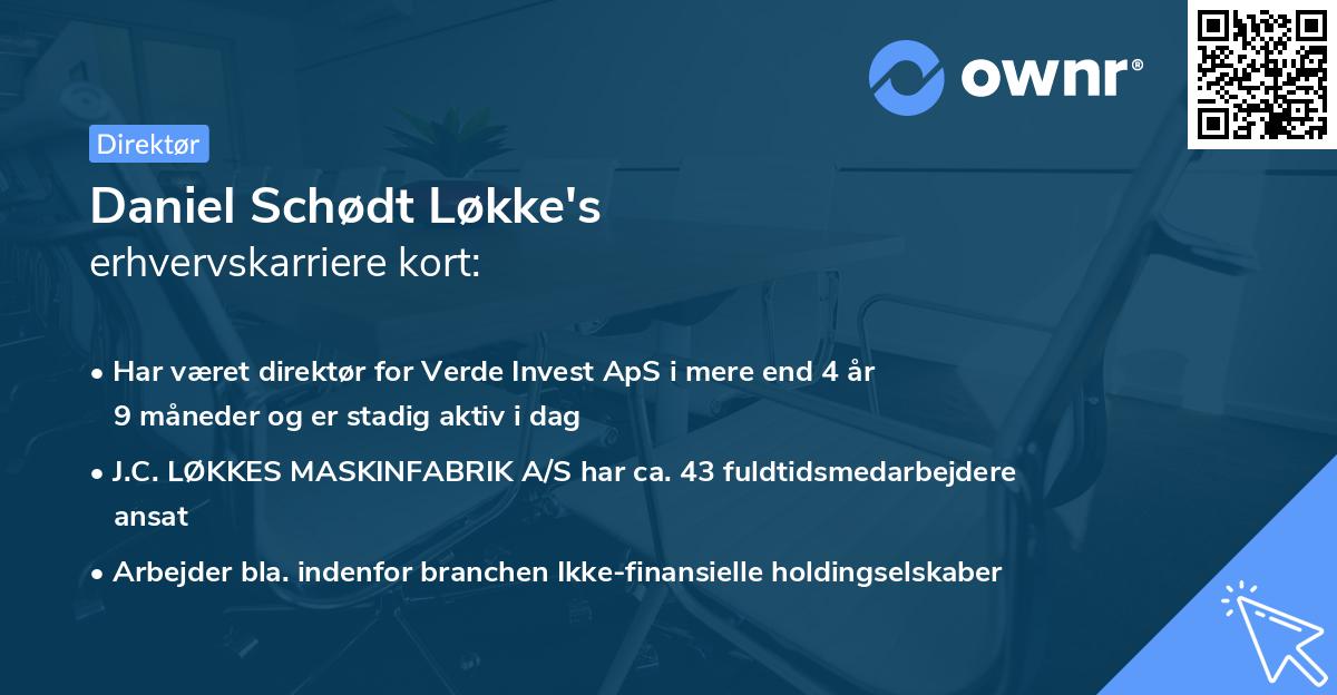 Daniel Schødt Løkke's erhvervskarriere kort