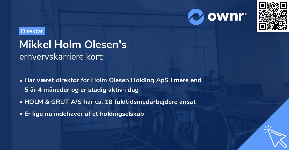 Mikkel Holm Olesen's erhvervskarriere kort