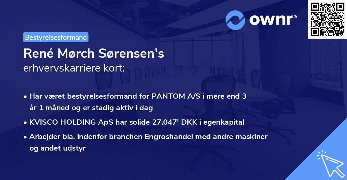 René Mørch Sørensen's erhvervskarriere kort