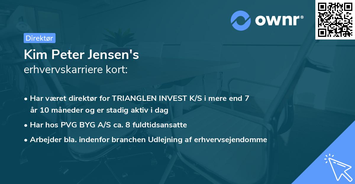 Kim Peter Jensen's erhvervskarriere kort