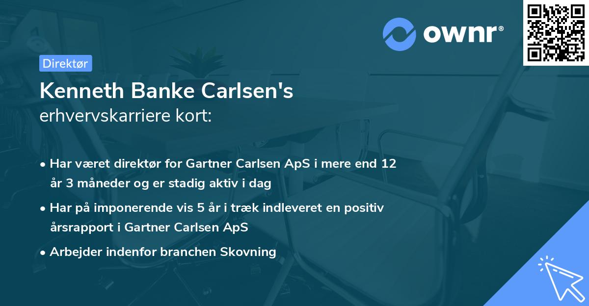Kenneth Banke Carlsen's erhvervskarriere kort
