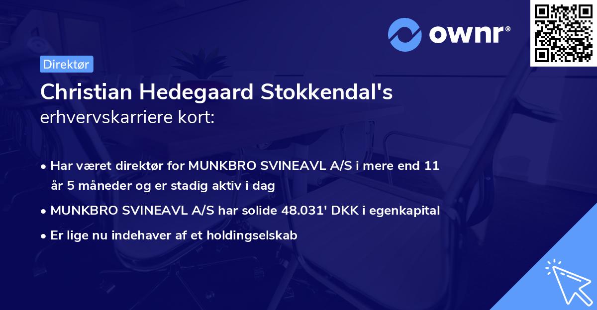 Christian Hedegaard Stokkendal's erhvervskarriere kort