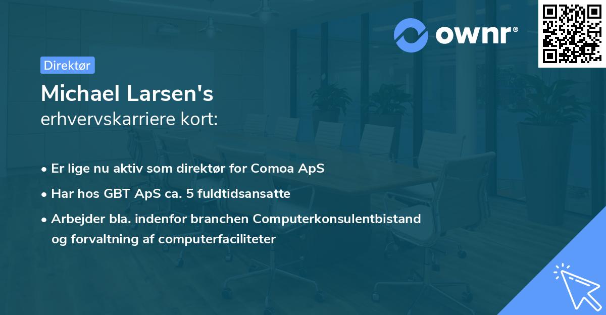 Michael Larsen's erhvervskarriere kort