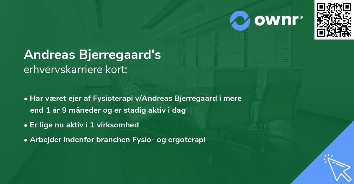 Andreas Bjerregaard's erhvervskarriere kort