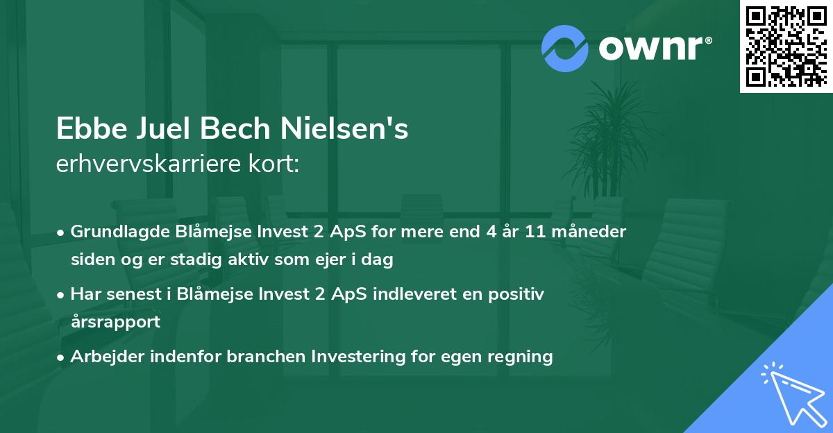 Ebbe Juel Bech Nielsen's erhvervskarriere kort