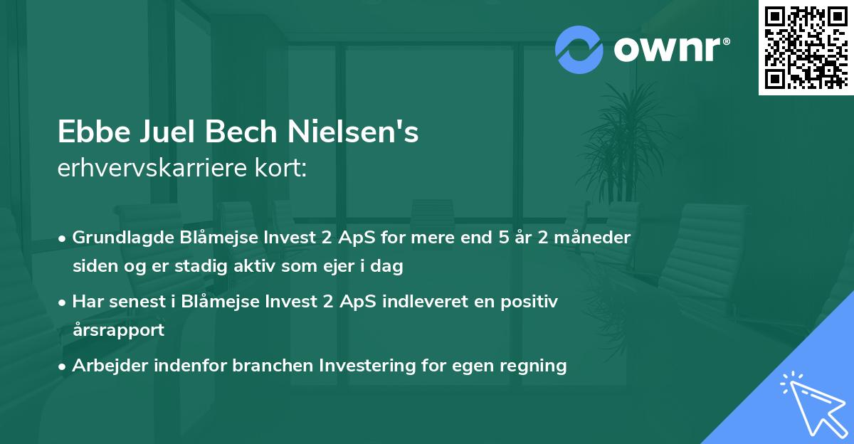Ebbe Juel Bech Nielsen's erhvervskarriere kort