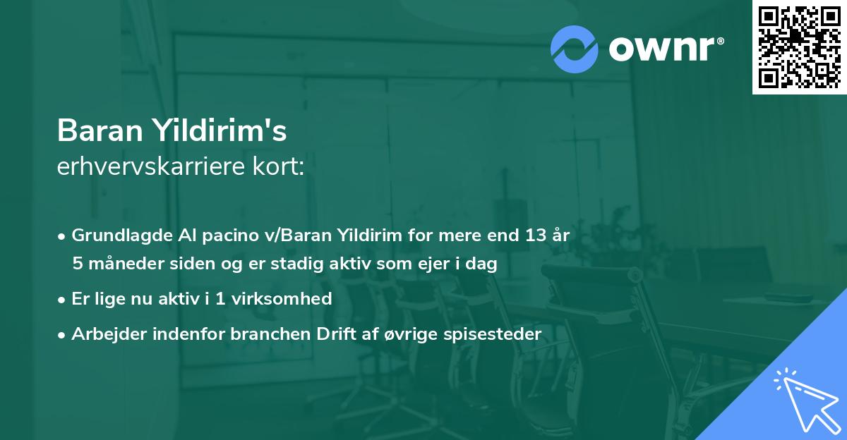 Baran Yildirim's erhvervskarriere kort