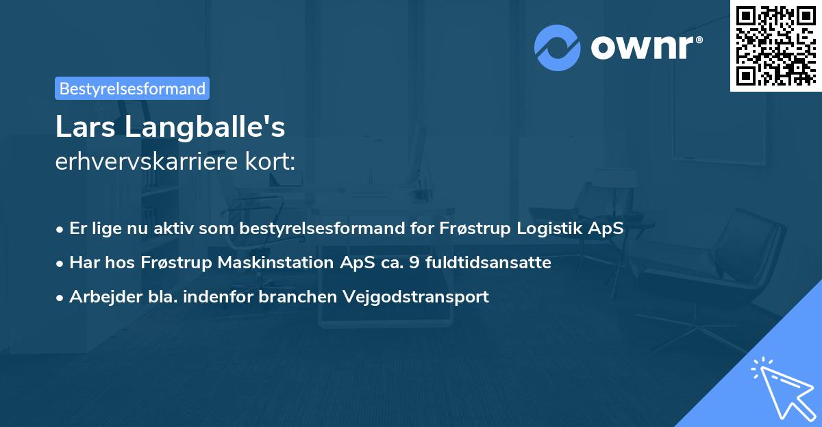 Lars Langballe's erhvervskarriere kort