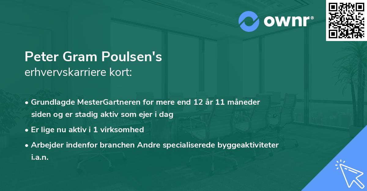 Peter Gram Poulsen's erhvervskarriere kort