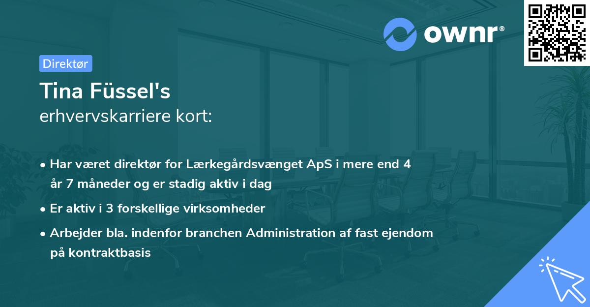 Tina Füssel's erhvervskarriere kort