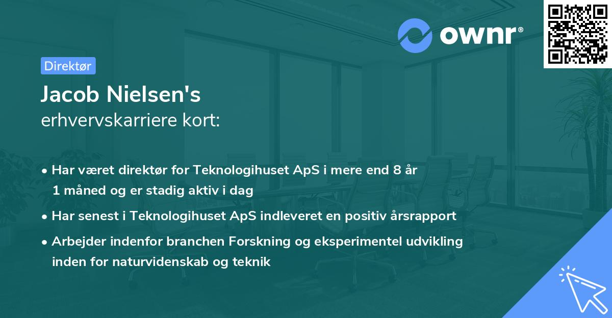 Jacob Nielsen's erhvervskarriere kort
