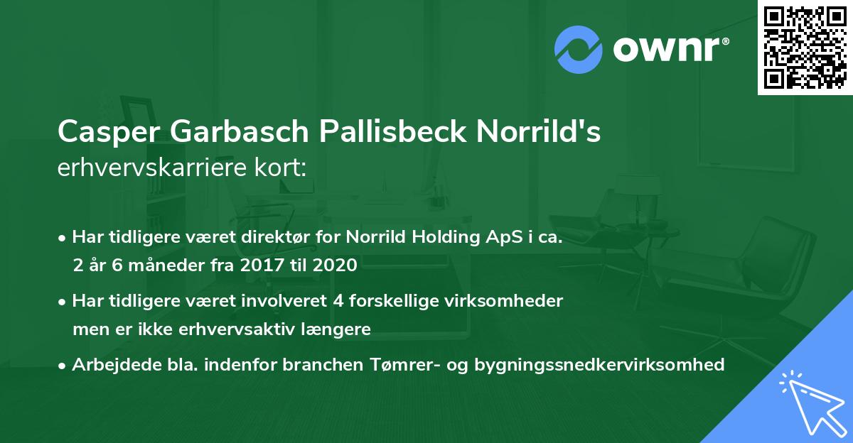 Casper Garbasch Pallisbeck Norrild's erhvervskarriere kort