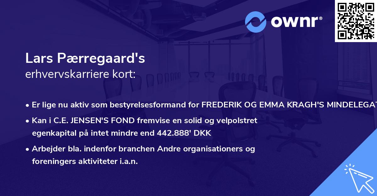 Lars Pærregaard's erhvervskarriere kort