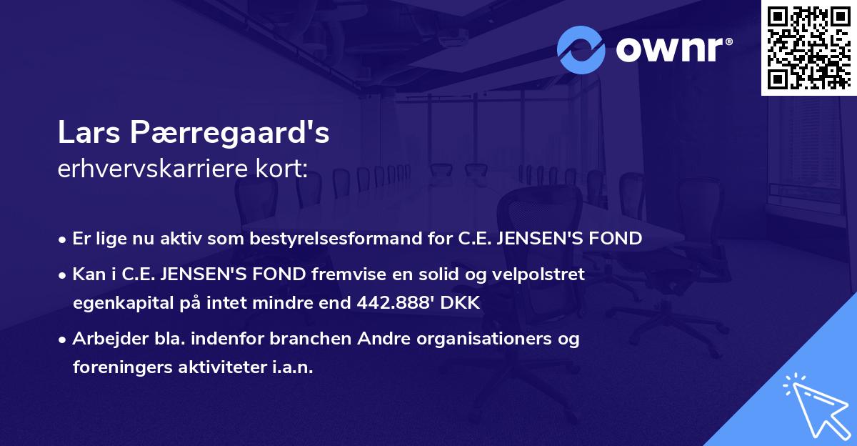 Lars Pærregaard's erhvervskarriere kort
