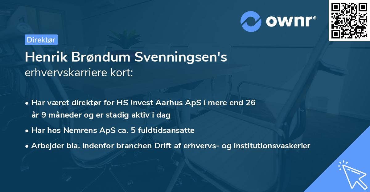 Henrik Brøndum Svenningsen's erhvervskarriere kort