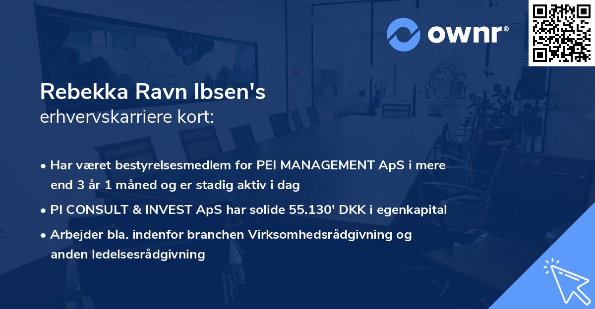 Rebekka Ravn Ibsen's erhvervskarriere kort