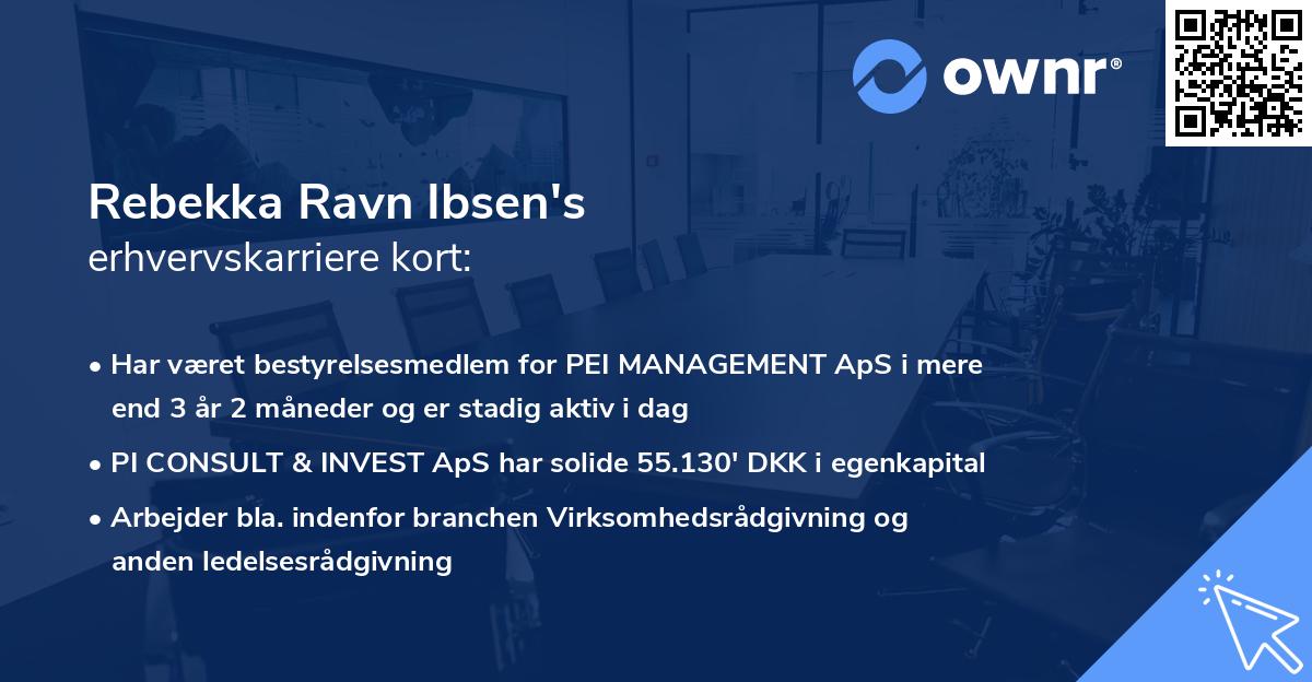 Rebekka Ravn Ibsen's erhvervskarriere kort