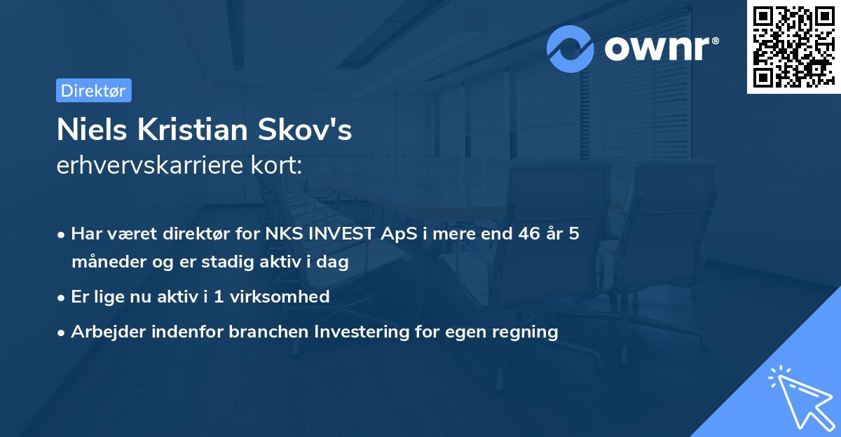 Niels Kristian Skov's erhvervskarriere kort