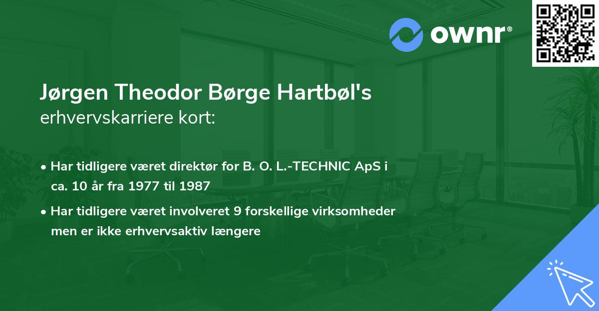 Jørgen Theodor Børge Hartbøl's erhvervskarriere kort