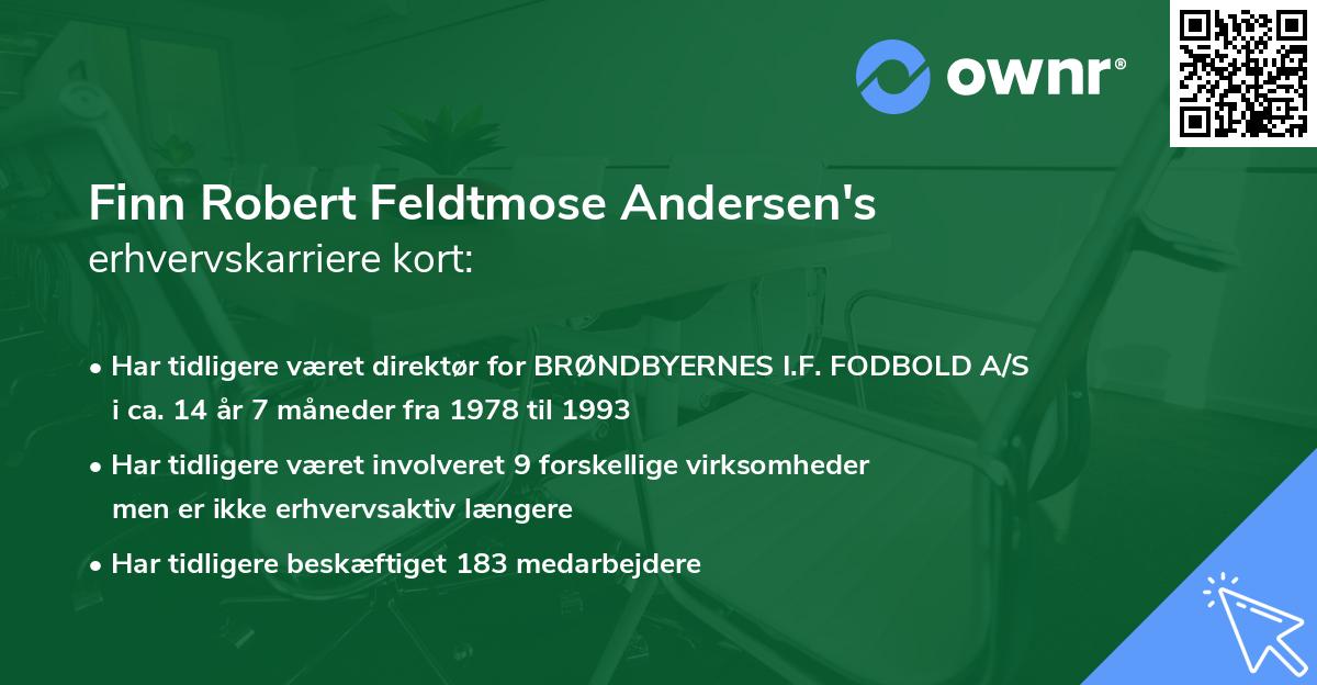Finn Robert Feldtmose Andersen's erhvervskarriere kort