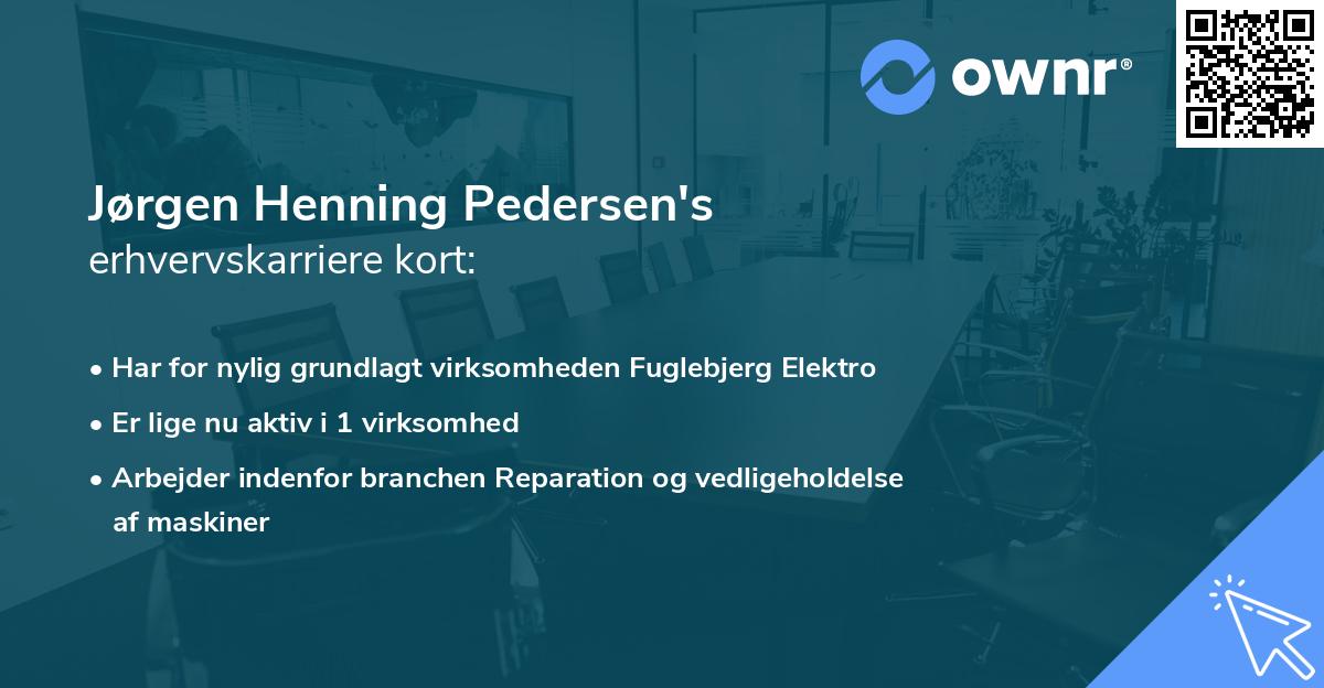Jørgen Henning Pedersen's erhvervskarriere kort