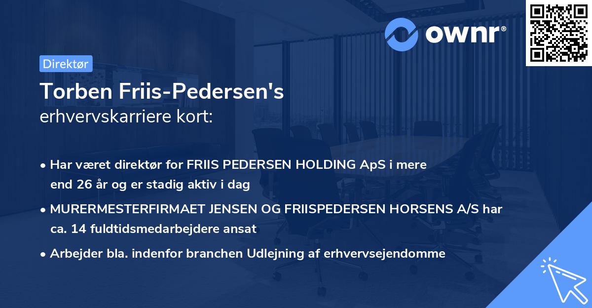 Torben Friis-Pedersen's erhvervskarriere kort