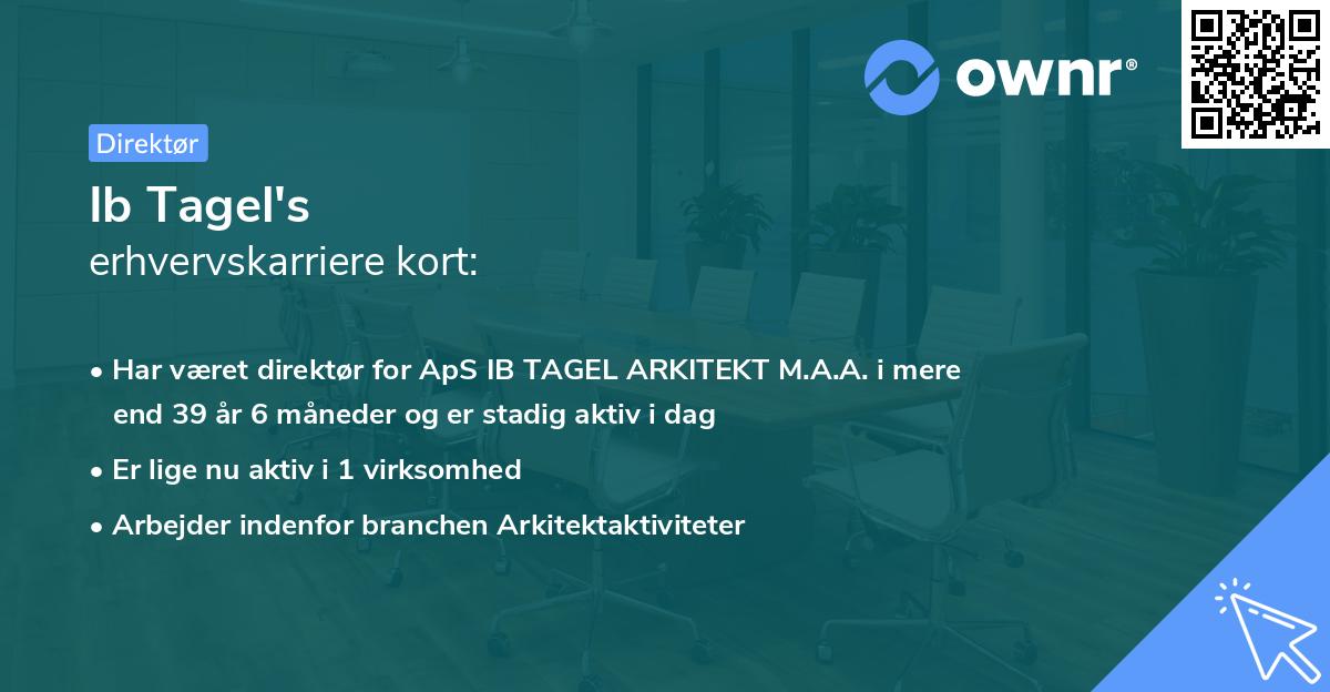 Ib Tagel's erhvervskarriere kort